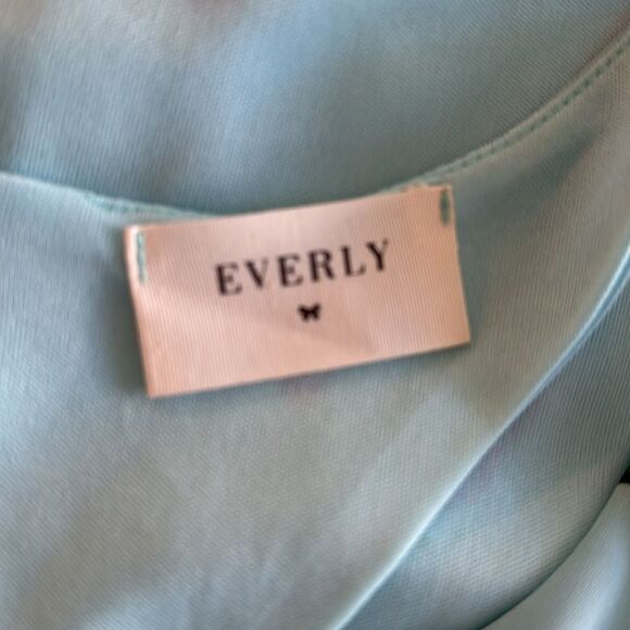 Everly Sleeveless Razorback Lined Blue Dress with Watermelon Print Size Medium - Picture 6 of 9